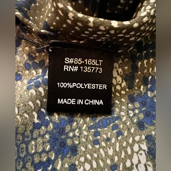 Olivaceous Reptile Print Open Sides Top - blue and green - Picture 5 of 6